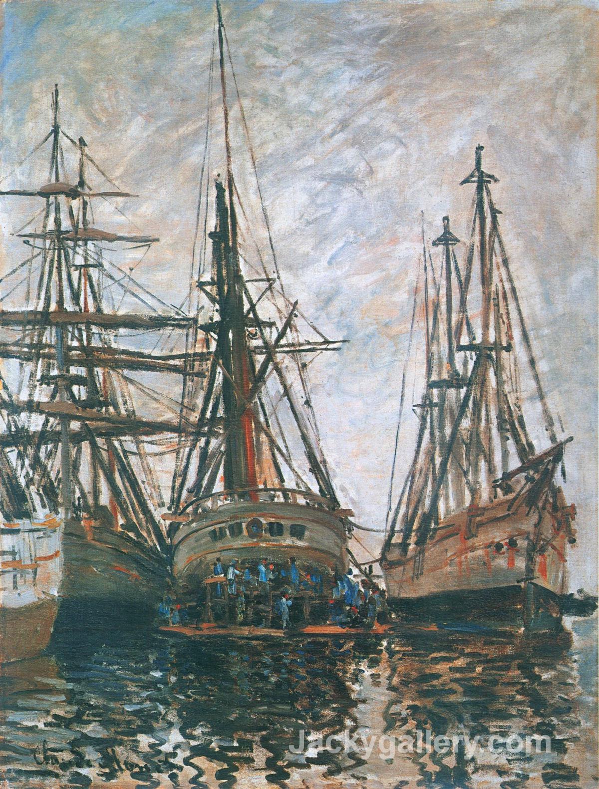 Boats on Rapair by Claude Monet paintings reproduction